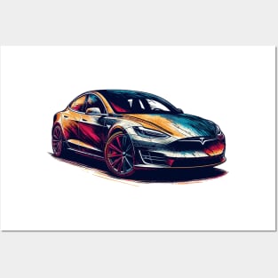 Tesla Model S Posters and Art